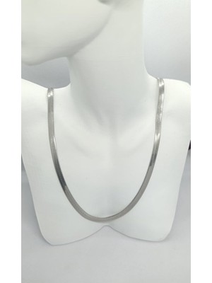 Nd Jewelry Milano Yassı İtalyan Zincir Kolye (50+6 cm)