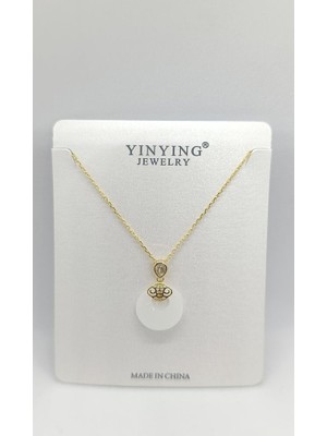 Nd Jewelry Pearl Gold Renk Beyaz Sedefli Çıtır Kolye (40+5 cm)