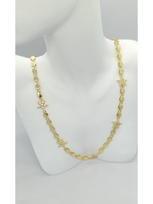 Nd Jewelry Astra Gold Renk Taşlı Yıldız Detaylı Kolye (40+5 cm)