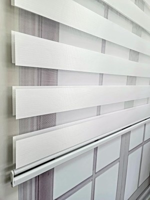 Stor Zebra Perde 3 Renk Seçeneği 240X200 Beyaz
