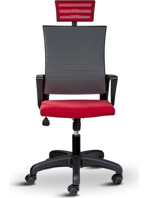 Rigel Ergonomik Ofis Koltuğu, Yükseklik Ayarlı Konfor Sistemi, Hareketli Başlık Desteği, Temizlenebilir Kumaş, Plastik Ayaklı Dayanıklı Çalışma Koltuğu