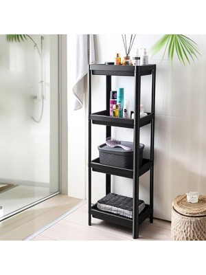 4 Katlı Köşe Rafı | Banyo, Mutfak ve Kiler Için Yer Tasarruflu Organizer | Çok Amaçlı Plast