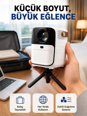 Akıllı Bayi Ultra Hd Çözünürlüklü Taşınabilir Projektör – 1920X1080 Piksel Görüntü Kalitesi Yeni Nesil