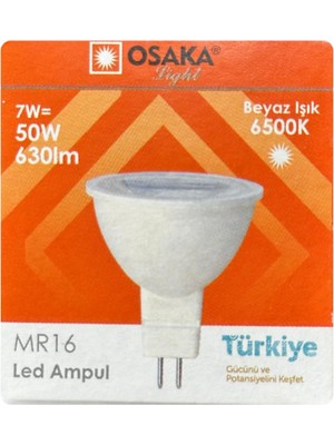 7W (50W) Beyaz Işık 6500K, G4 Duylu LED Çanak Ampul