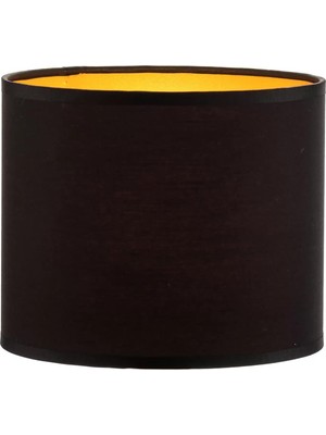 Levaillant Siyah Abajur Şapka & Başlık - Içi Gold Kaplama, 20 cm Çap, 18 cm Yükseklik - Özel Üretim & Kusursuz Işçilik