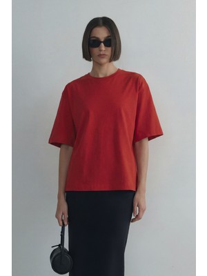 Suud Collection Kırmızı Nox Oversize Tişört