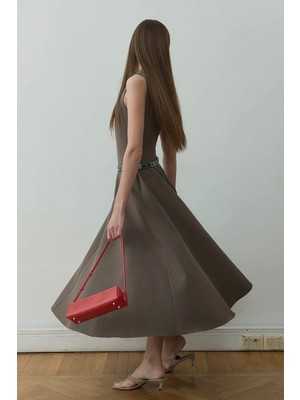 Suud Collection Kahverengi Sarah Kloş Elbise