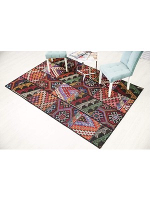 Patchwork El Dokuma Antik Anadolu Kilim Zili (160 x 230)