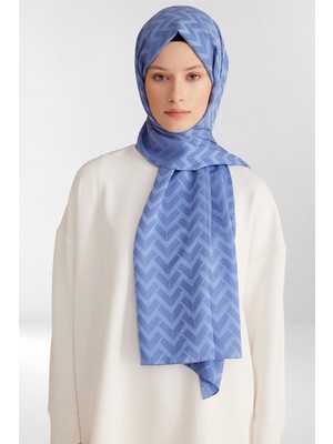 Belli Fresh Geometrik Desen Mavi Capri Şal 2 - 247794