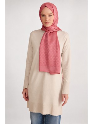 Belli Fresh Geometrik Desen Açık Pembe Jakarlı Şal 3 - 249077