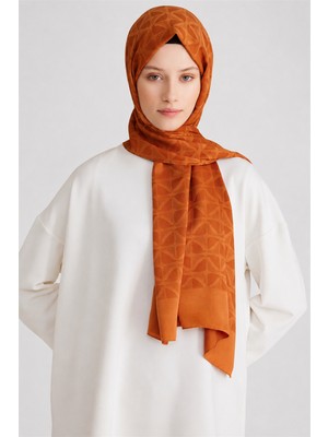 Belli Fresh Geometrik Desen Turuncu Capri Şal 1 - 247789
