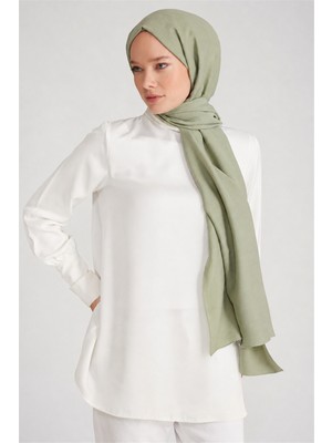Belli Fresh Düz Tensel Mint Yeşili Coral Şal - 6293
