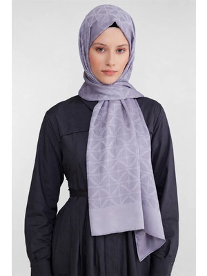 Belli Fresh Geometrik Desen Açık Lila Capri Şal 1 - 247780