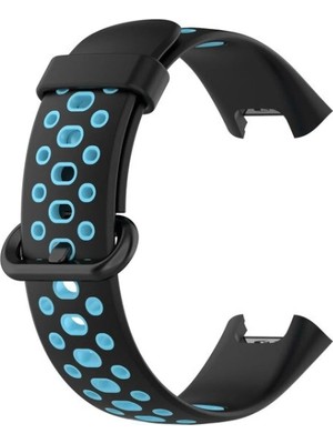 Durukar®   Redmi Watch 2 Spor Delikli Kordon - Siyah-Mavi