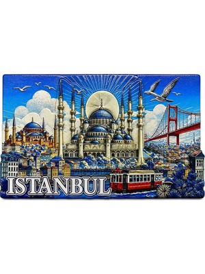 Evimdeyokyok Istanbul Temalı Silikon Buzdolapı Süsü Magnet ALK5379