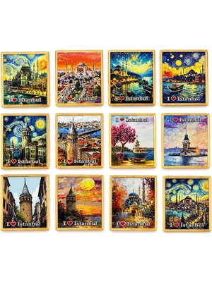 Evimdeyokyok Istanbul Temalı Buzdolapı Süsü Magnet ALK5404