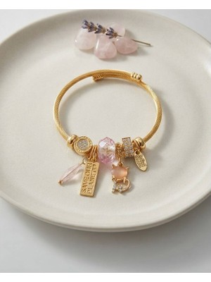 Evimdeyokyok Kedili Model Pembe Charmlı Bileklik TJ-BB8723