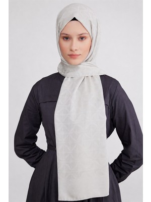 Belli Fresh Geometrik Desen Sedefli Beyaz Capri Şal 1 - 241822
