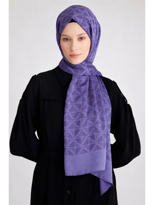 Belli Fresh Geometrik Desen Mor Capri Şal 1 - 247795