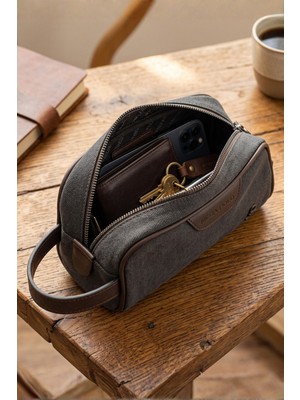 Mega 433  Erkek El Portföyü El Çantası Clutch Çanta Traş Çantası