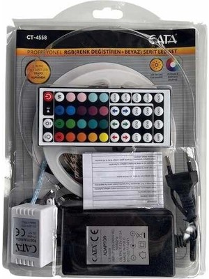 Pazarcan 1 Adet Cata Ct 4558 Rgb Şerit LED Kumandalı Trafolu Set 220V