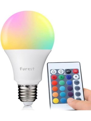 Orsell Uzaktan Kumandalı Renk Değiştirebilen Rgb LED Ampul 10 W E27