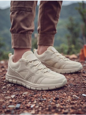 Mcdark Erkek Sararmaz Taban Ithal Süet Sneaker Ayakkabı-Bej