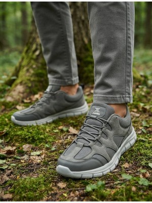 Mcdark Erkek Sararmaz Taban Ithal Süet Sneaker Ayakkabı-Füme