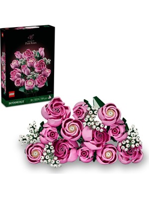LEGO Botanicals Pembe Gül Buketi 10374 - Yetişkinler Için Tomurcuk ve Açmış Olarak 12 Pembe G�