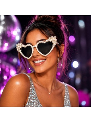 Renas Store After Party Inci Taşlı Kalp Gözlüğü