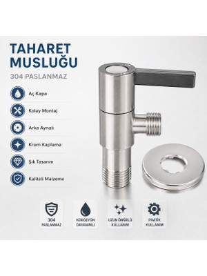Kayra Grup Su Armatürleri Taharet Musluğu (304 Paslanmaz)