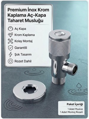 Kayra Grup Su Armatürleri Premium Inox Taharet Musluğu