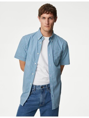 Marks & Spencer Regular Fit Kısa Kollu Oxford Gömlek
