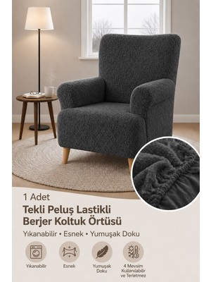 Seltenet Yumuşacık Welsoft Tek Kişilik Koltuk Örtüsü Yıkanabilir Kaymaz Esnek