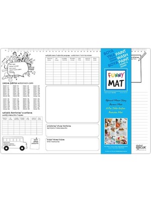 Akademi Çocuk Funny Mat - Çalışma Masam (My Desk - Küçük Boy) - 33,5X48CM