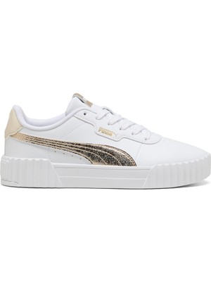 Puma Carina 3.0 Metallic Whisper Kadın Beyaz Sneaker Ayakkabı 40451102