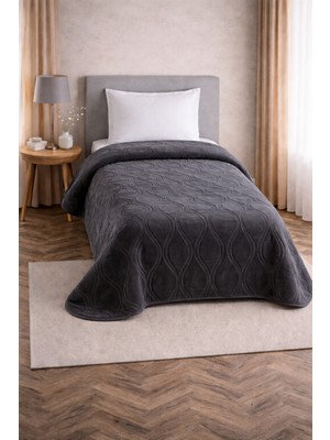 Bella Home Kristal Tek Kişilik Düz Renk Battaniye |160X220 cm | Modern, Yumuşak ve Konforlu