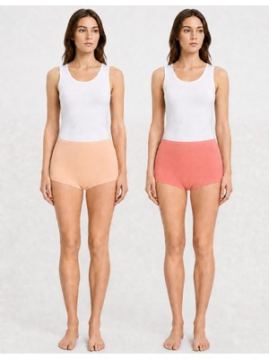 Organickid Ease Kadın Gülkurusu/pembe Boxer 2'li Set