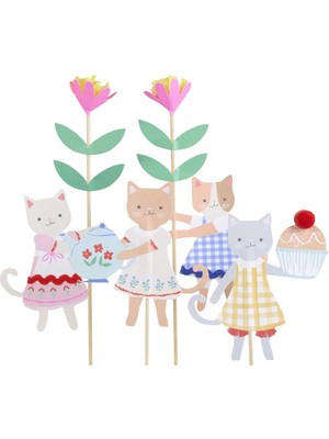 Meri Meri - Kitten Club Cake Toppers - Yavru Kedi Pasta Süsleri