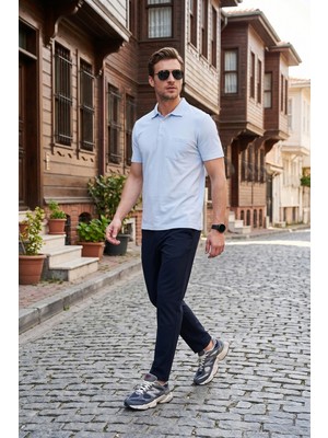 Buratti Pamuklu Regular Fit Göğüs Cepli Düğmeli Polo T Shirt Erkek Polo T Shirt 4565001
