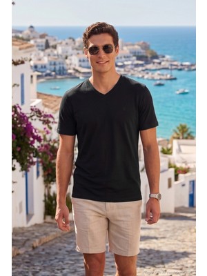 Buratti Pamuklu Regular Fit V Yaka T Shirt Erkek T Shirt 5902719