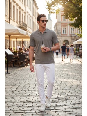 Buratti Pamuklu Regular Fit Düğmeli Polo Yaka T Shirt Erkek Polo Yaka T Shirt 5902127