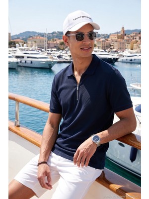 Buratti Pamuklu Regular Fit Fermuarlı Polo Yaka T Shirt Erkek Polo T Shirt 5902434
