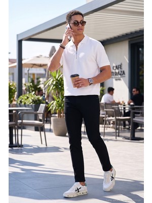 Buratti Pamuklu Regular Fit Fermuarlı Polo Yaka T Shirt Erkek Polo T Shirt 5902434