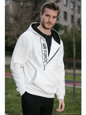 Buratti Kanguru Cepli Fermuarlı Kapüşon Yaka Slim Fit Sweat Erkek Sweat 575707
