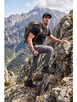 Buratti Normal Kalıp Lastikli Bel Düz Paça Trekking Pantolon Erkek Pantolon 693159