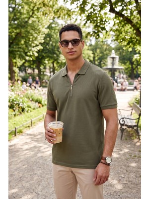 Buratti Pamuklu Regular Fit Fermuarlı Polo Yaka T Shirt Erkek Polo T Shirt 5902434