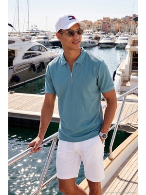 Buratti Pamuklu Regular Fit Fermuarlı Polo Yaka T Shirt Erkek Polo T Shirt 5902434