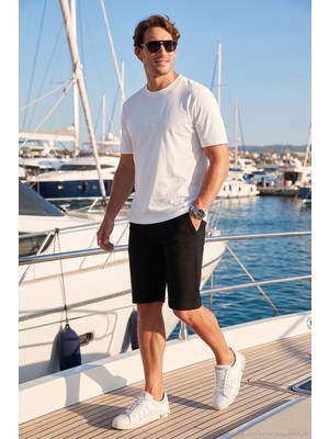 Buratti Pamuklu Regular Fit Normal Bel Belden Bağlamalı Short Erkek Short 5908021