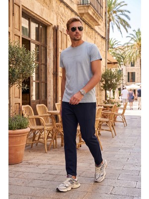 Buratti Pamuklu Regular Fit Yüksek Bel Düz Paça Çimalı Jogger Pantolon Erkek Pantolon 5908058